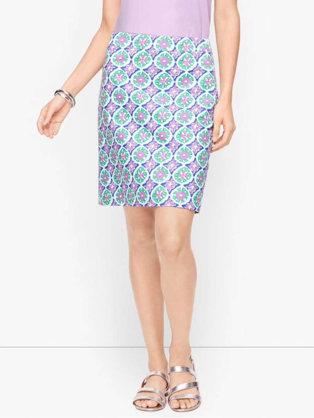 Talbots Geometric Pencil Skirt - Size 12